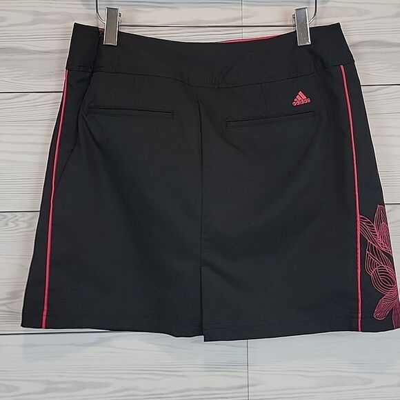 Adidas Clima Cool Black Skort with Pink Floral Design Womens Size 2 - Picture 4 of 13
